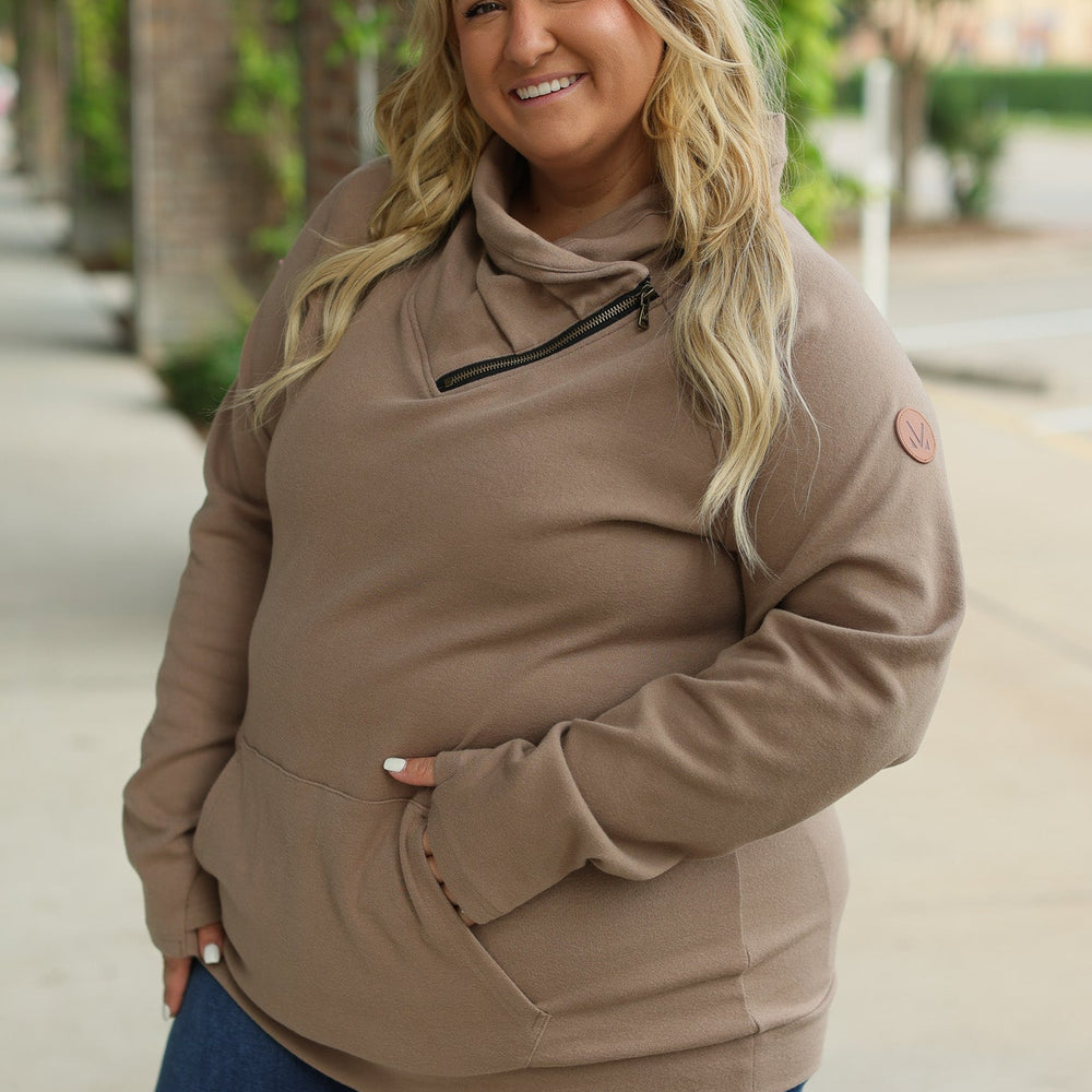 
                      
                        IN STOCK Classic Zoey ZipCowl Sweatshirt - Mocha
                      
                    