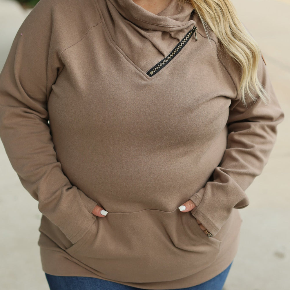 
                      
                        IN STOCK Classic Zoey ZipCowl Sweatshirt - Mocha
                      
                    