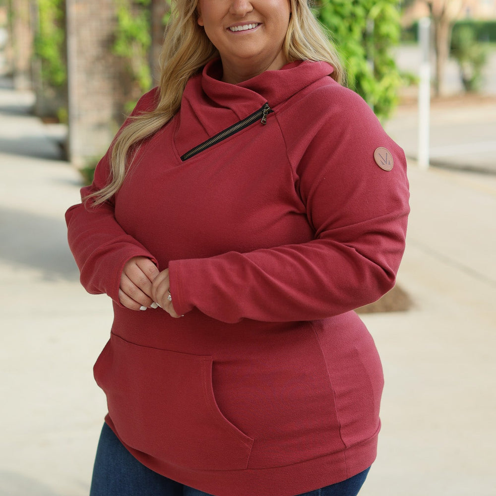 
                      
                        IN STOCK Classic Zoey ZipCowl Sweatshirt - Brick
                      
                    