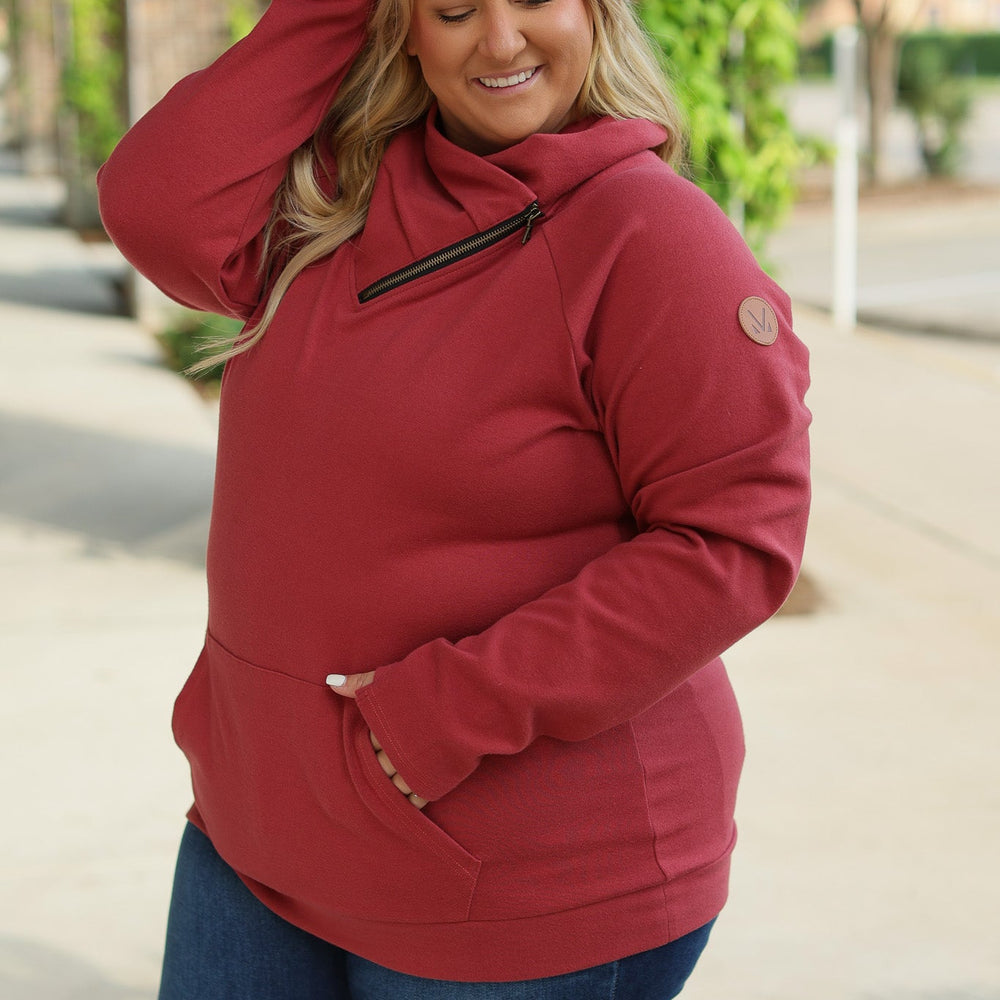 
                      
                        IN STOCK Classic Zoey ZipCowl Sweatshirt - Brick
                      
                    