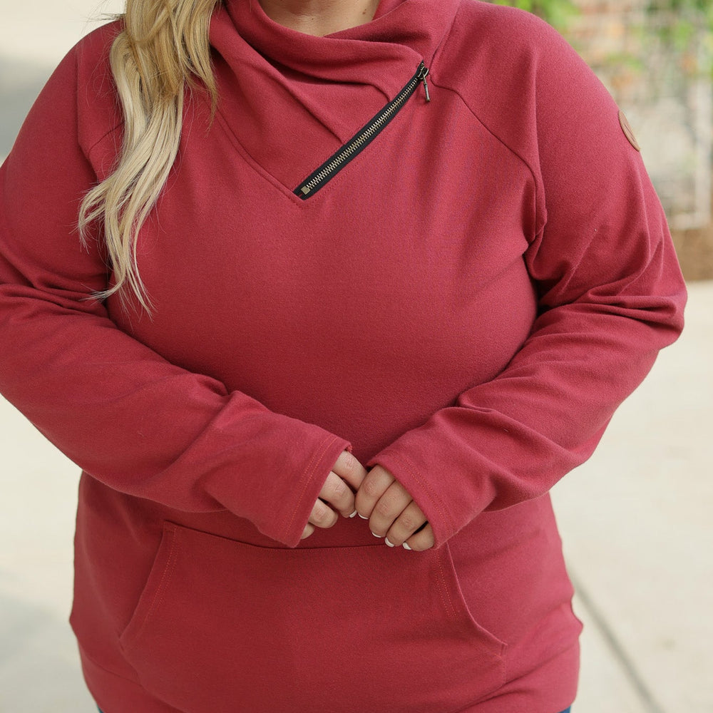 
                      
                        IN STOCK Classic Zoey ZipCowl Sweatshirt - Brick
                      
                    