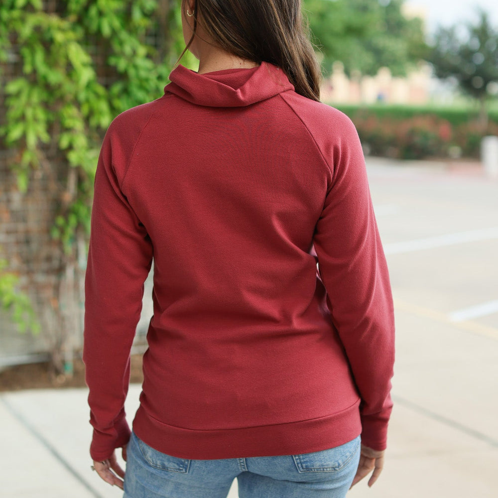 
                      
                        IN STOCK Classic Zoey ZipCowl Sweatshirt - Brick
                      
                    