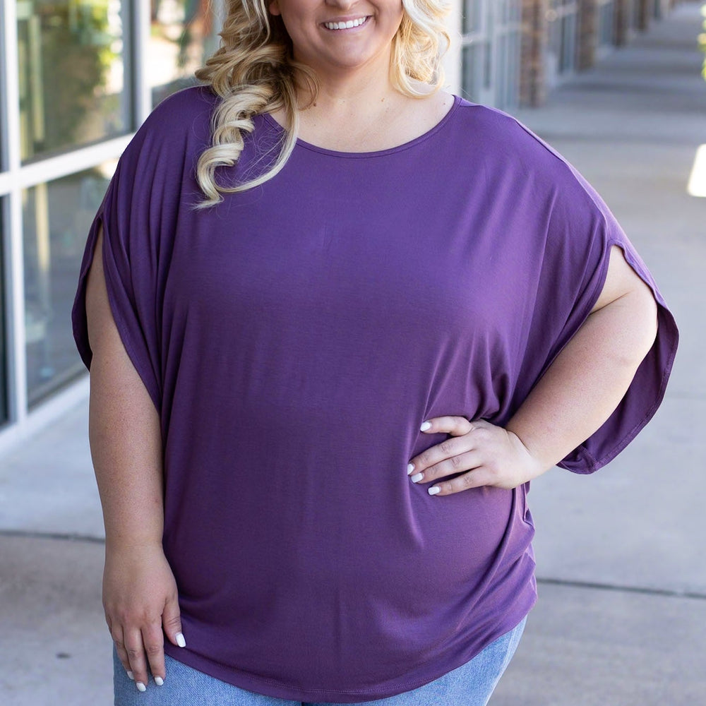 Darcy Dolman Top - Dark Purple