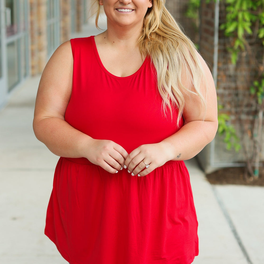 
                      
                        Renee Ruffle Tank - Red
                      
                    