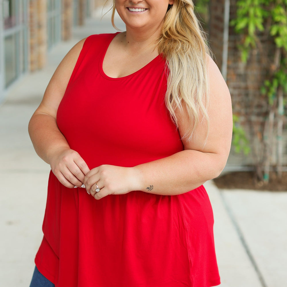 
                      
                        Renee Ruffle Tank - Red
                      
                    