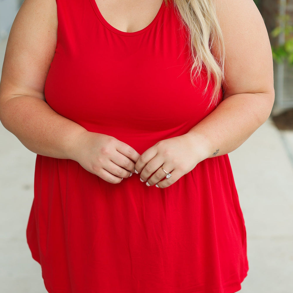 
                      
                        Renee Ruffle Tank - Red
                      
                    