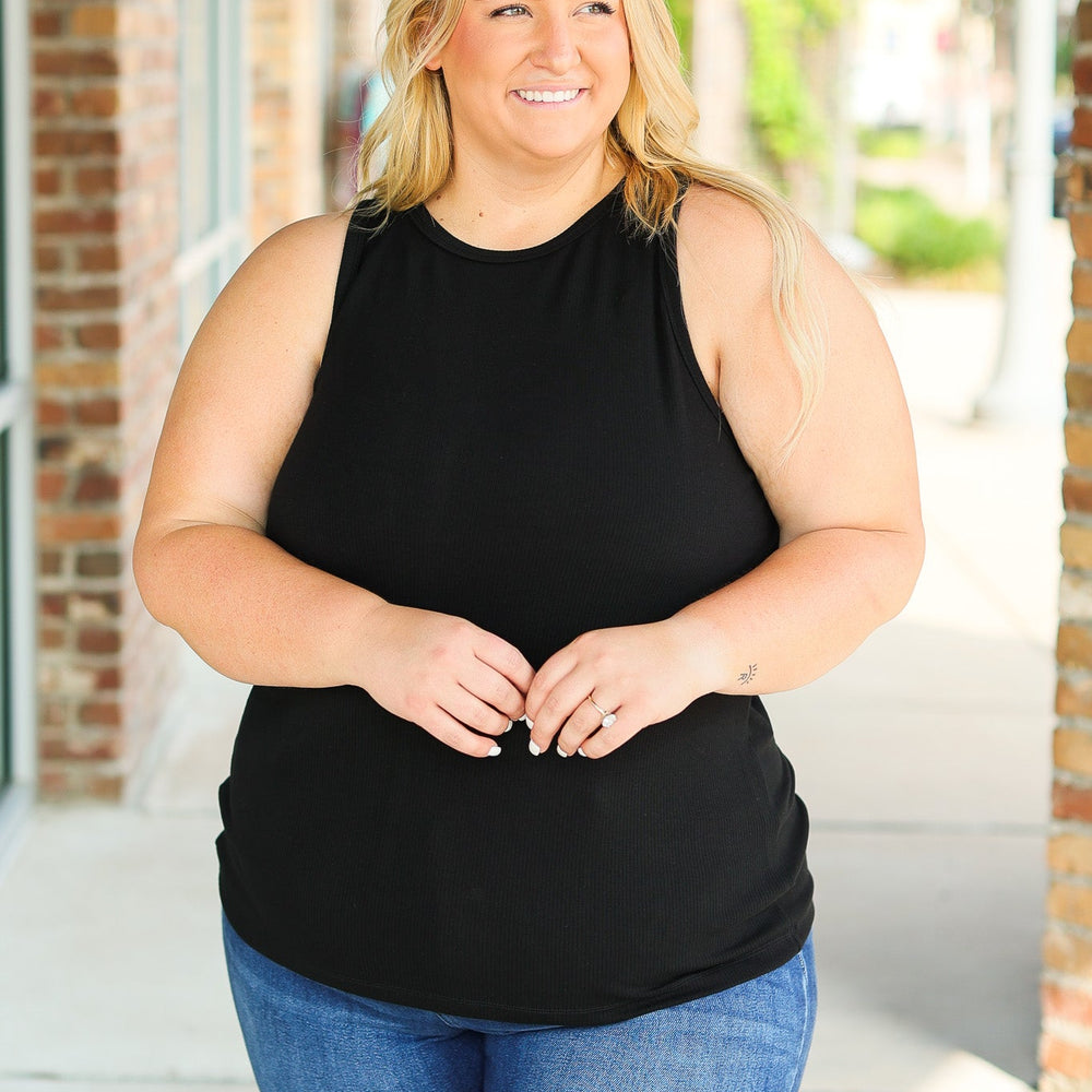 
                      
                        Tara Ribbed Tank - Black
                      
                    