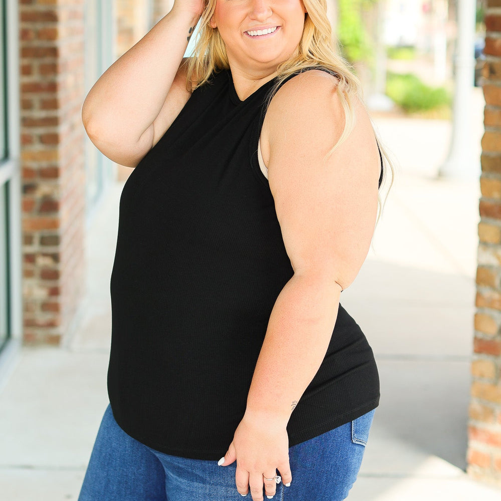 
                      
                        Tara Ribbed Tank - Black
                      
                    