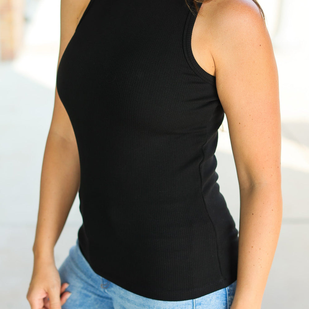 
                      
                        Tara Ribbed Tank - Black
                      
                    