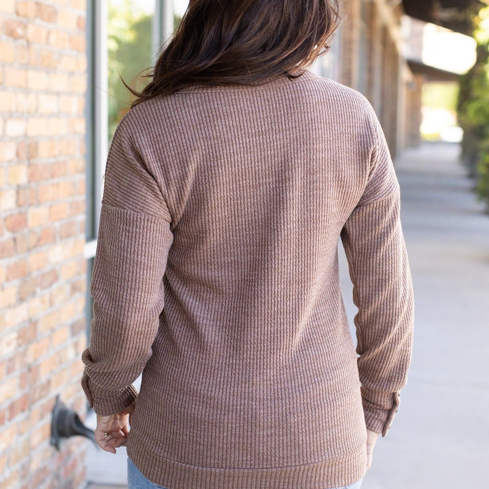 
                      
                        Brittney Button Sweater - Mocha
                      
                    