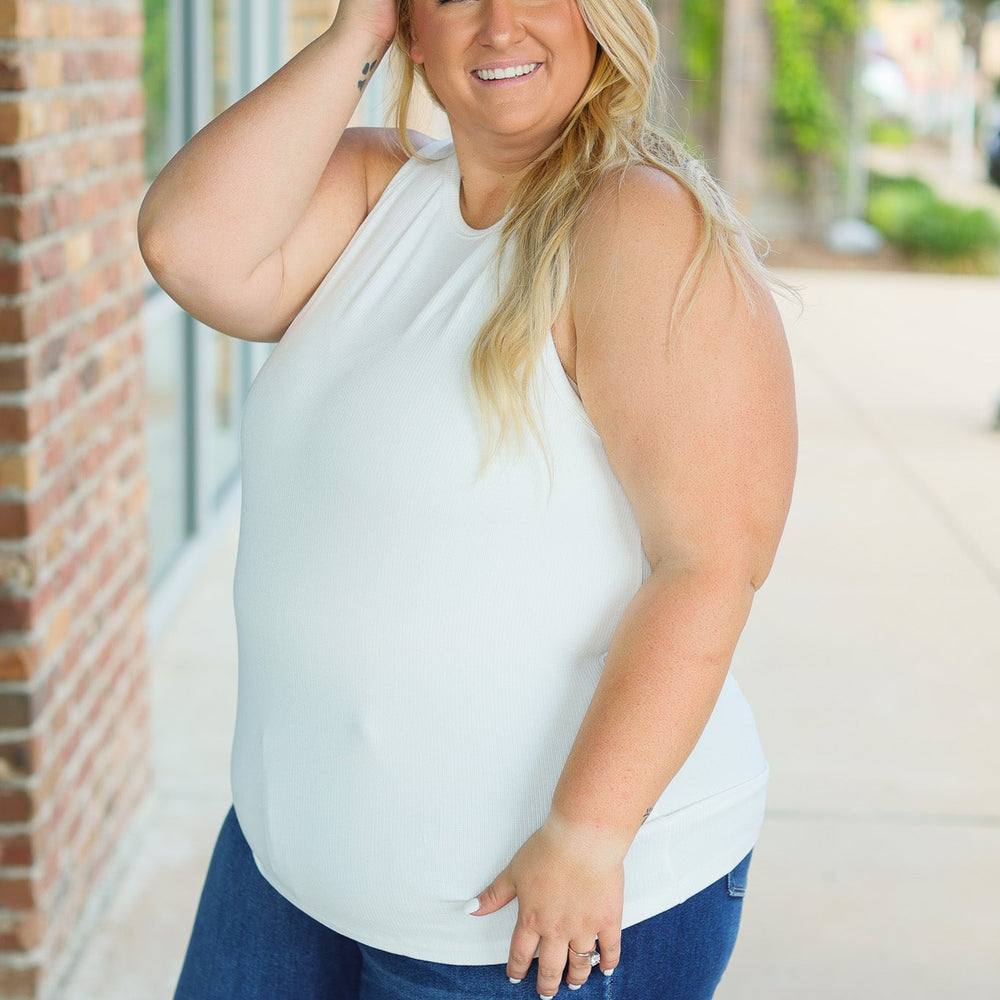 
                      
                        Tara Ribbed Tank - White
                      
                    