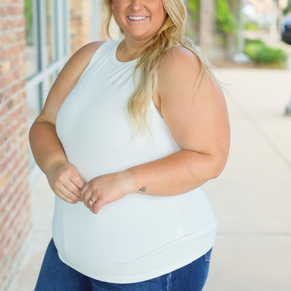 
                      
                        Tara Ribbed Tank - White
                      
                    