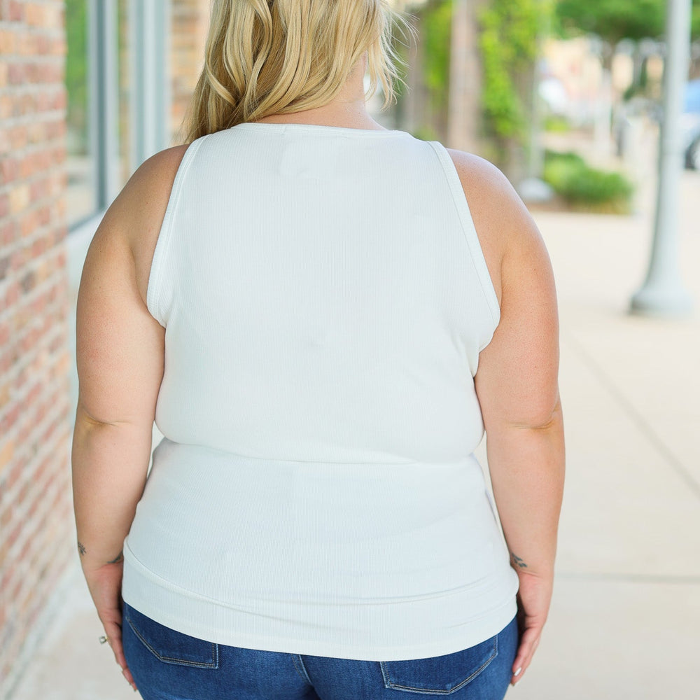 
                      
                        Tara Ribbed Tank - White
                      
                    