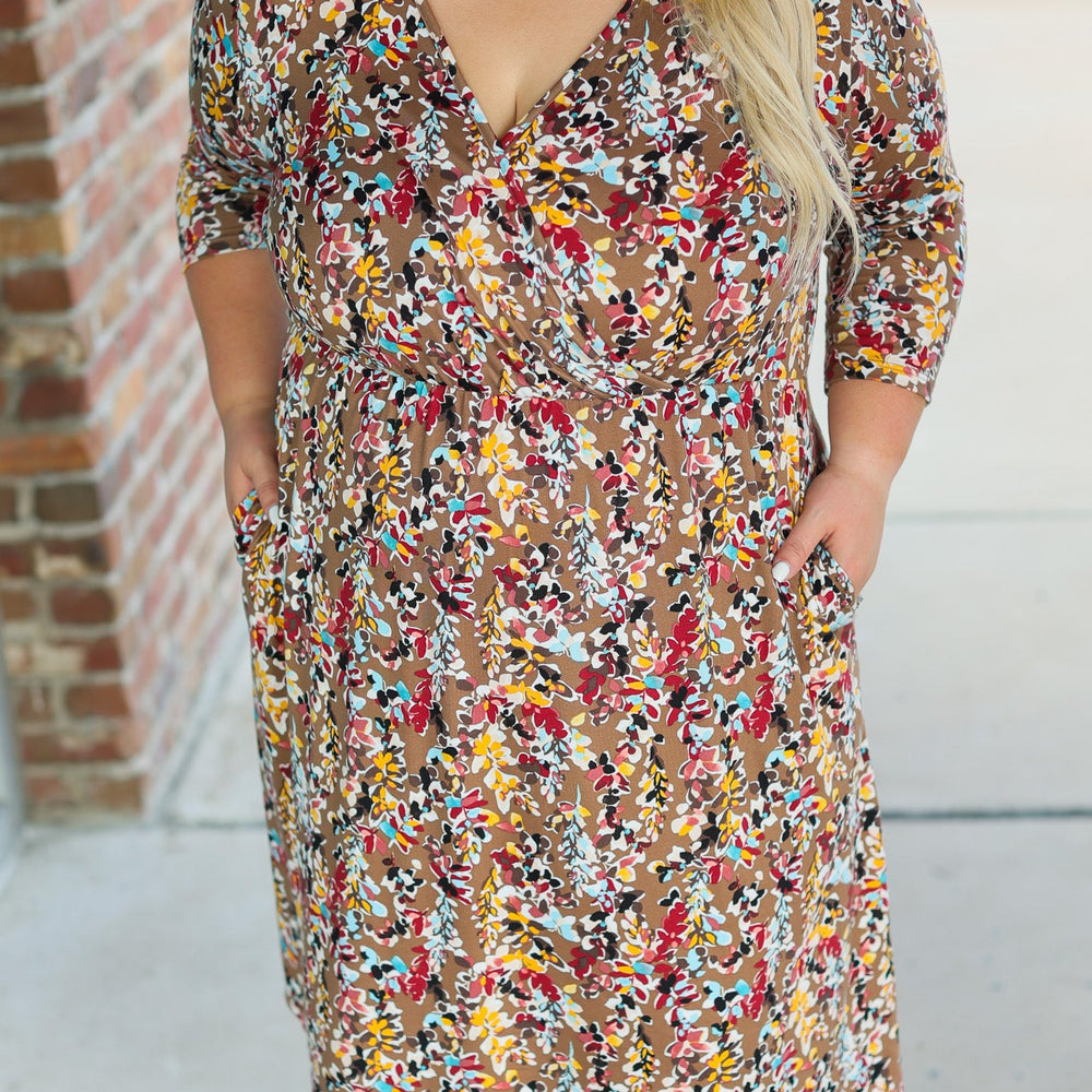 
                      
                        Taylor Dress - Mocha Floral
                      
                    