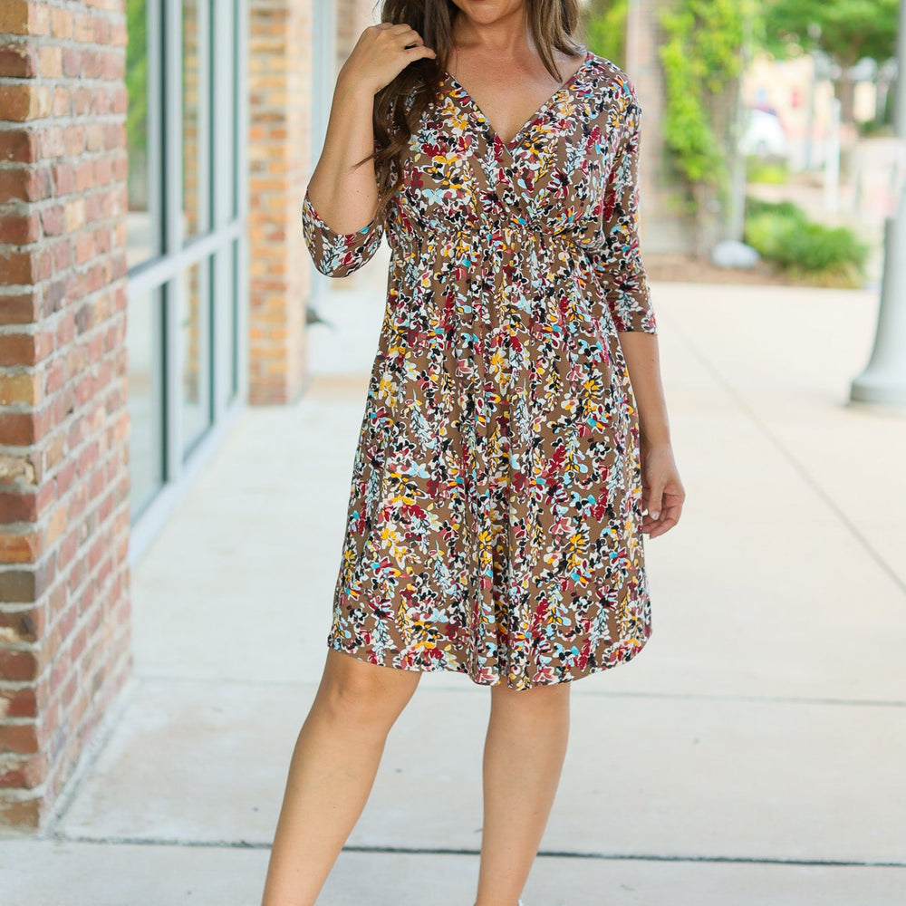 
                      
                        Taylor Dress - Mocha Floral
                      
                    