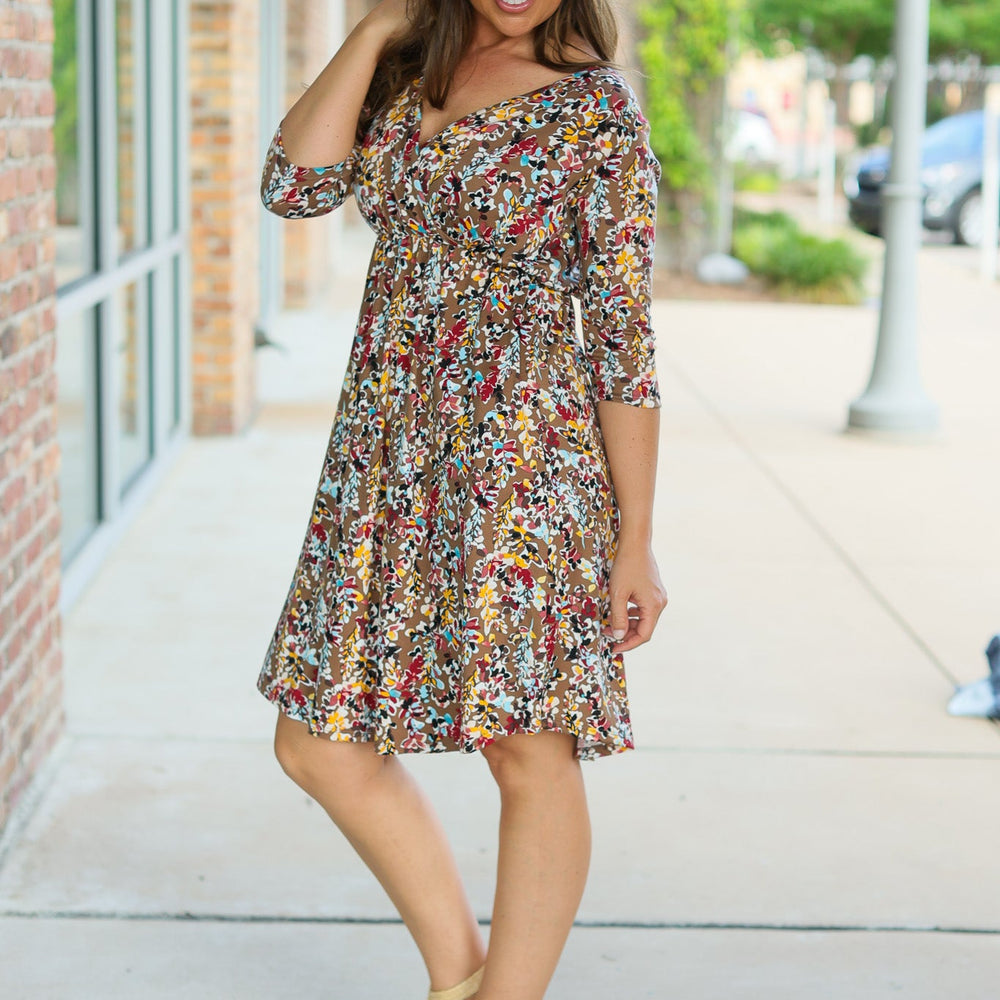 
                      
                        Taylor Dress - Mocha Floral
                      
                    