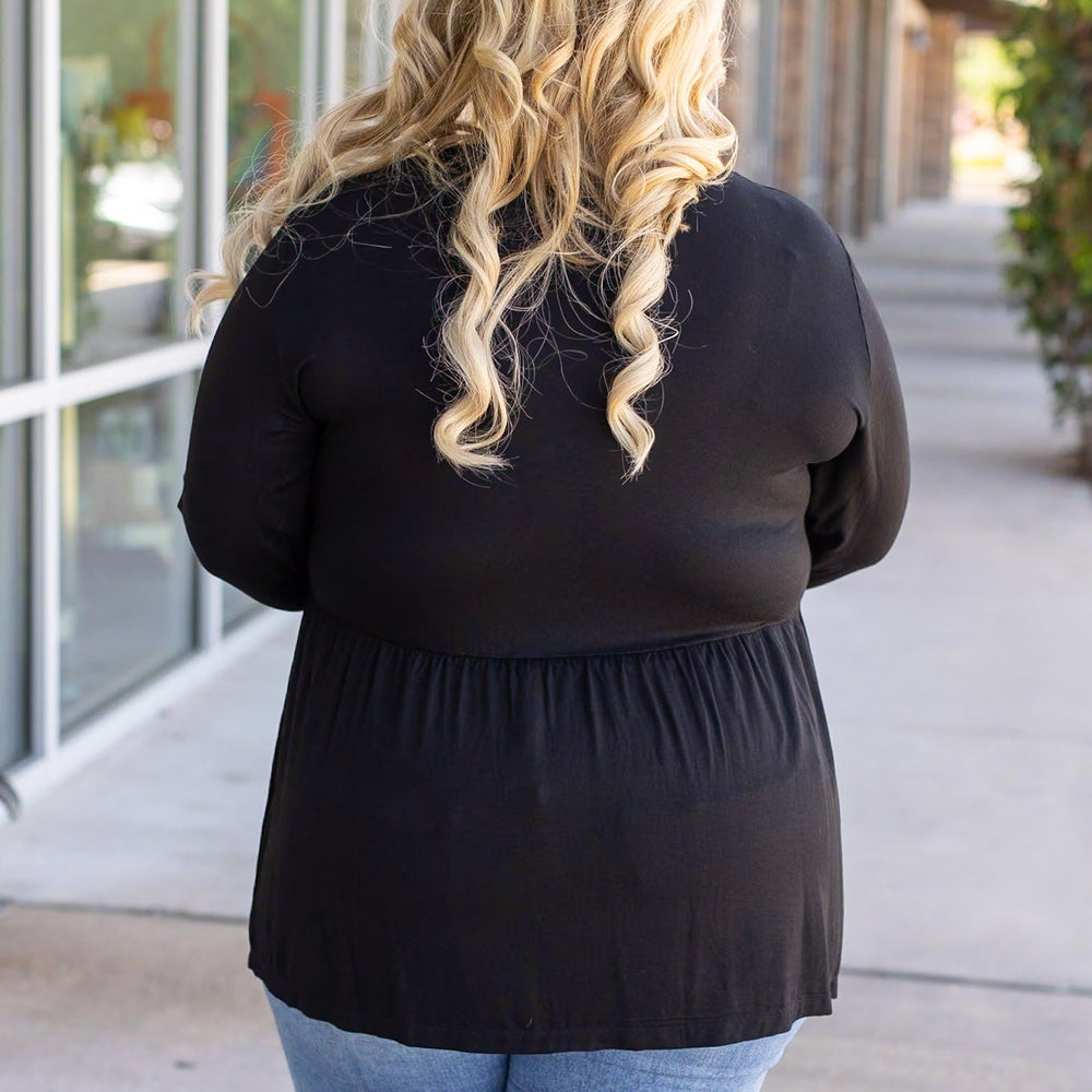 
                      
                        Long Sleeve Sarah Ruffle - Black
                      
                    