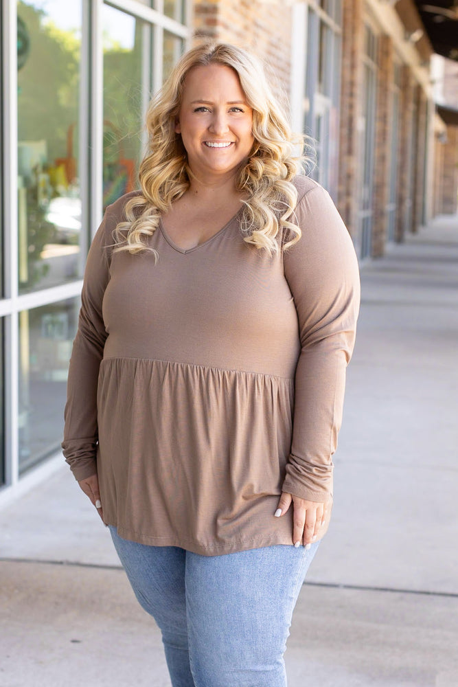 
                      
                        Long Sleeve Sarah Ruffle - Mocha
                      
                    