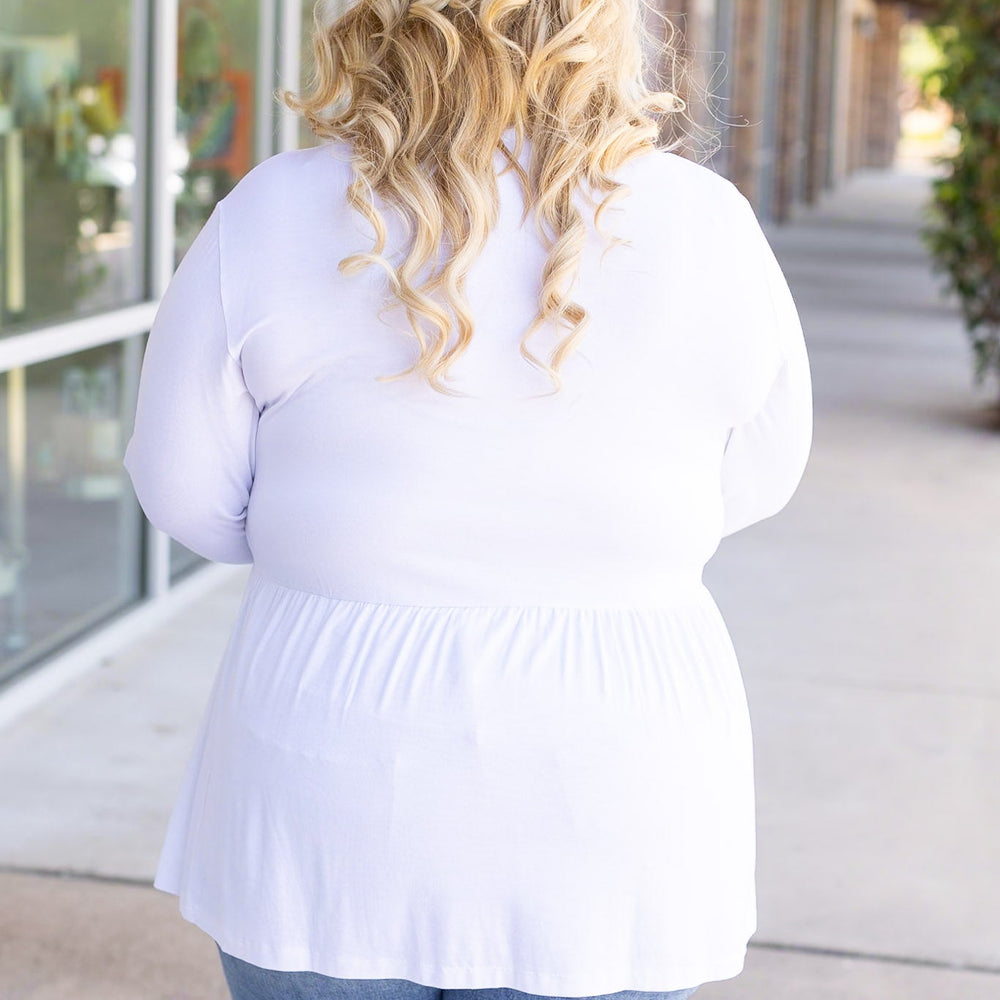 
                      
                        Long Sleeve Sarah Ruffle - White
                      
                    