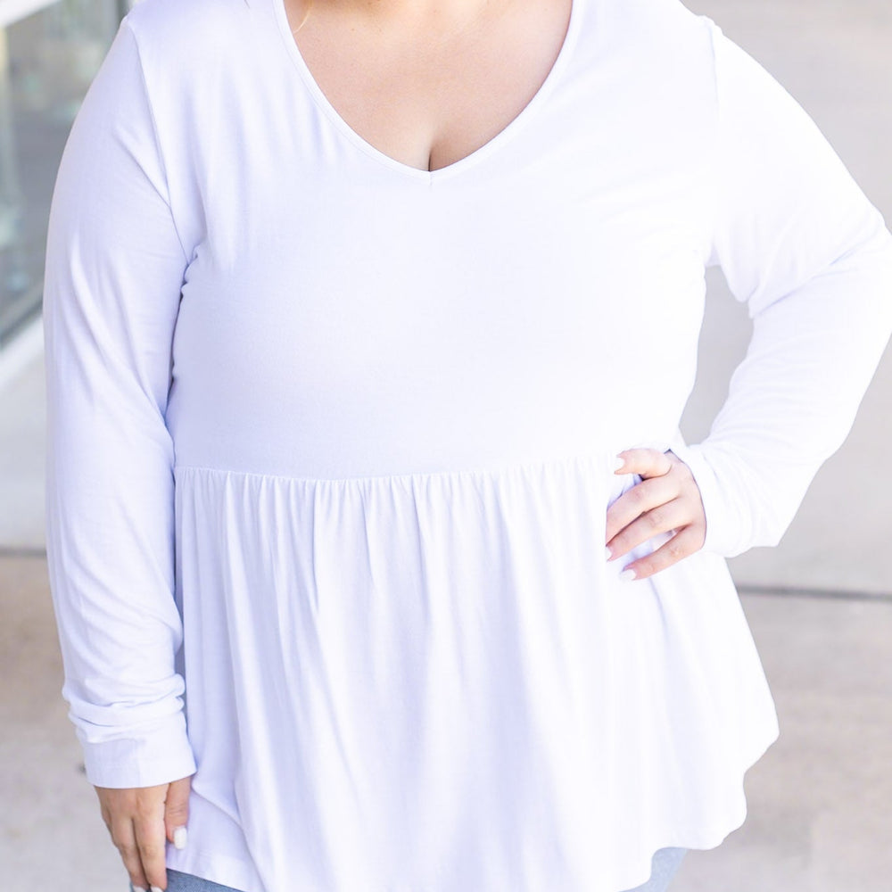 
                      
                        Long Sleeve Sarah Ruffle - White
                      
                    