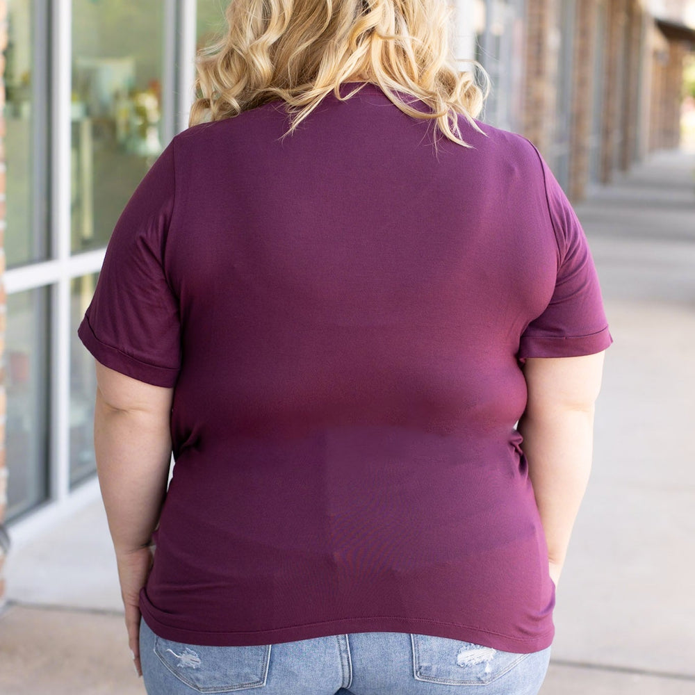 
                      
                        Sophie Pocket Tee - Burgundy
                      
                    