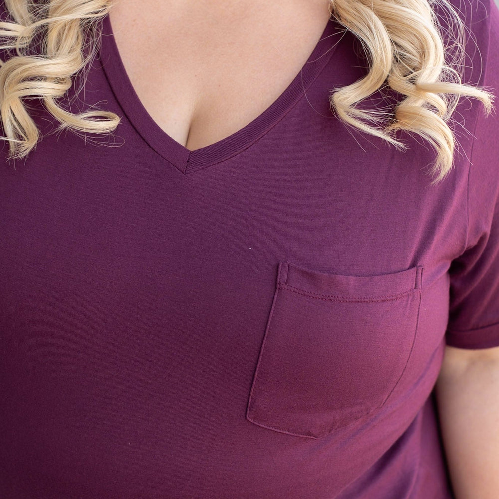 
                      
                        Sophie Pocket Tee - Burgundy
                      
                    