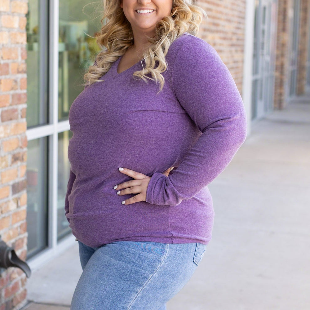 
                      
                        Leah Long Sleeve Top - Purple
                      
                    