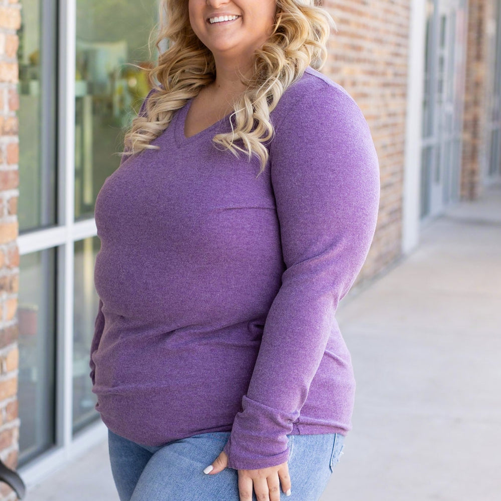 
                      
                        Leah Long Sleeve Top - Purple
                      
                    