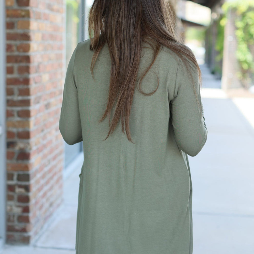 
                      
                        Classic Cardigan - Olive
                      
                    