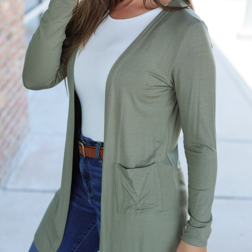 
                      
                        Classic Cardigan - Olive
                      
                    