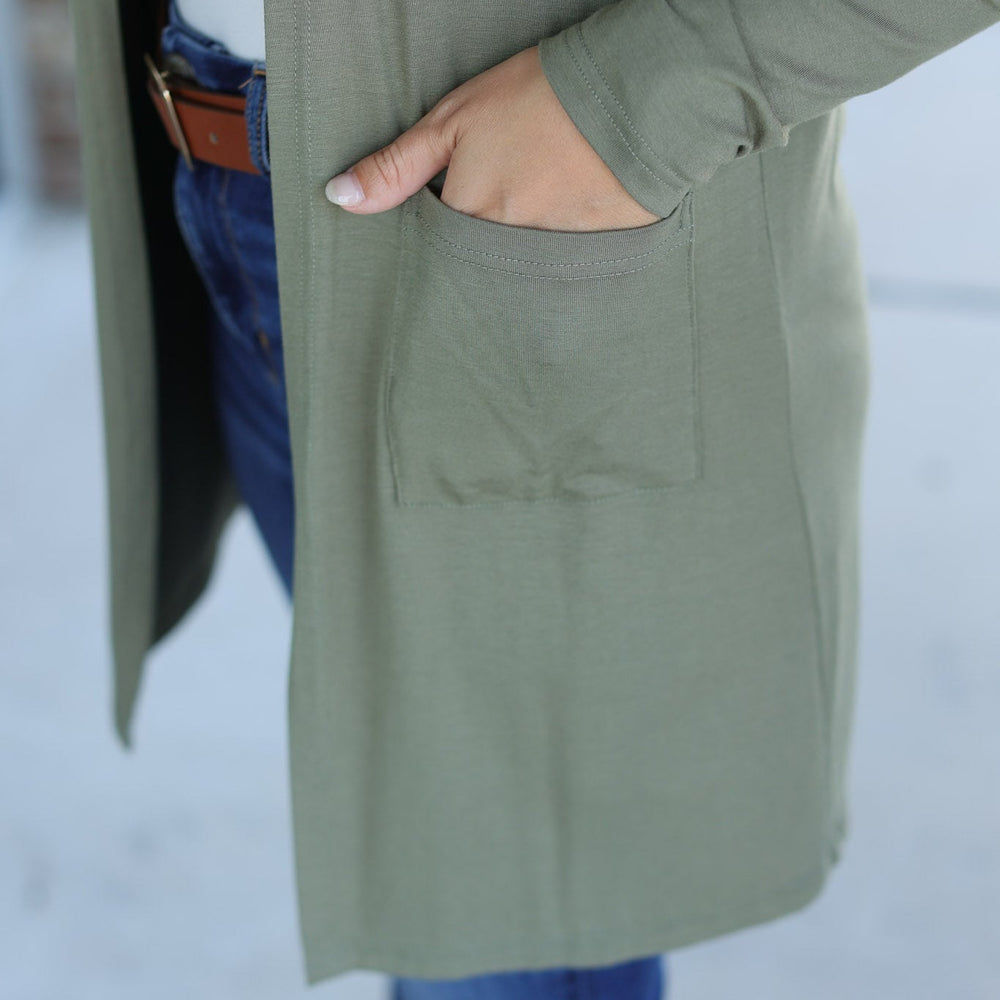 
                      
                        Classic Cardigan - Olive
                      
                    