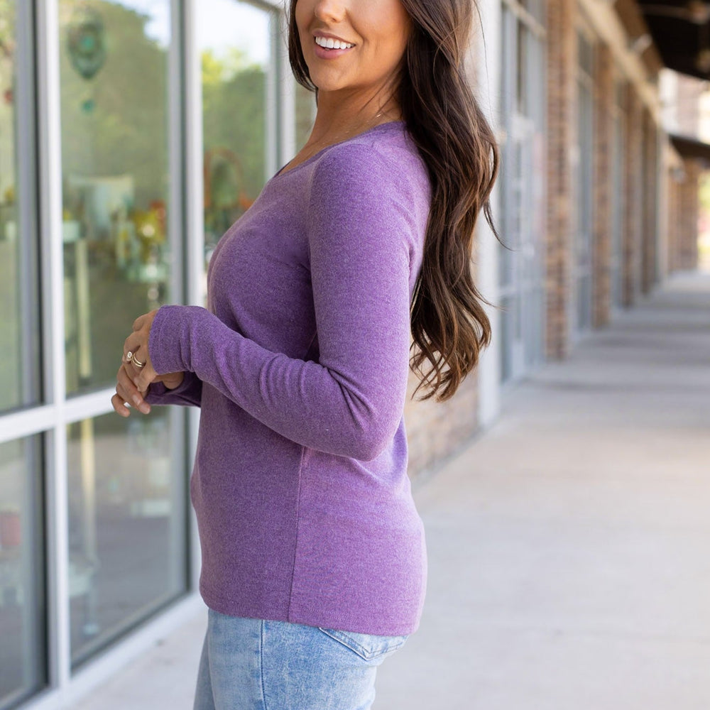 
                      
                        Leah Long Sleeve Top - Purple
                      
                    