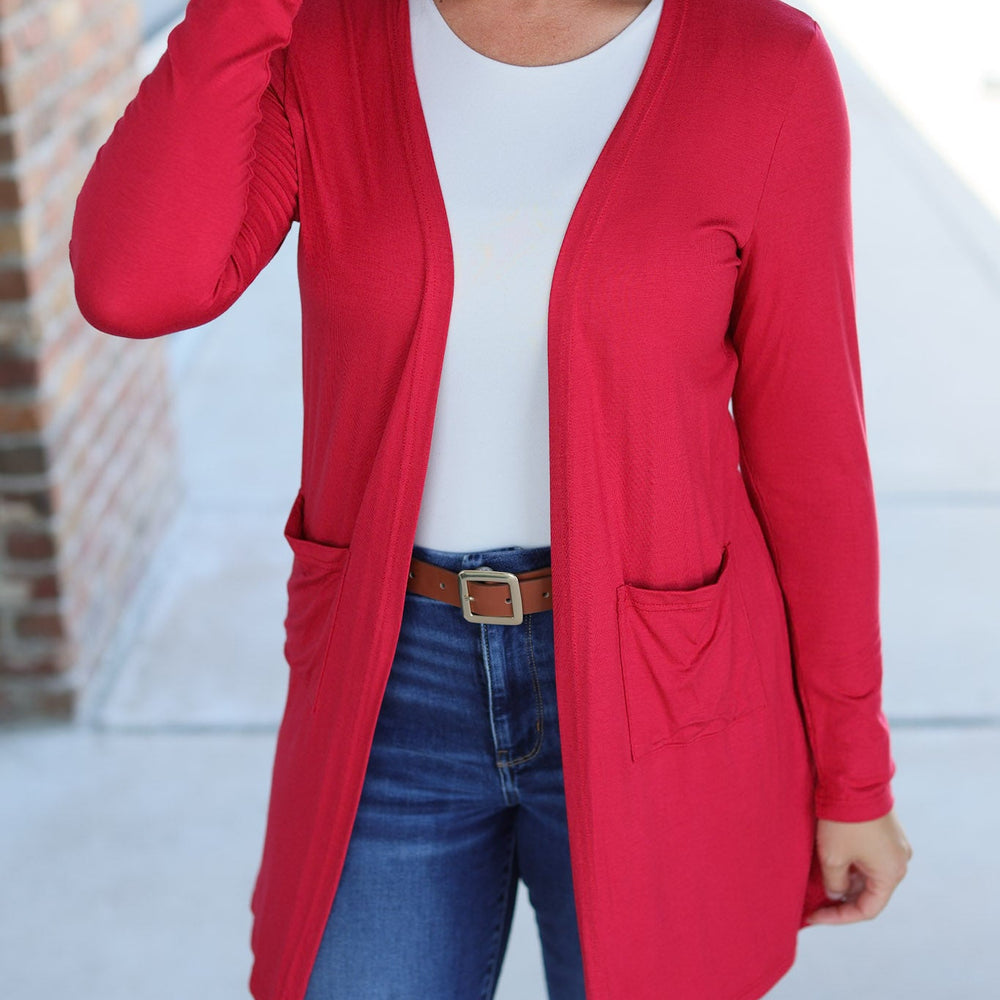 
                      
                        Classic Cardigan - Red
                      
                    