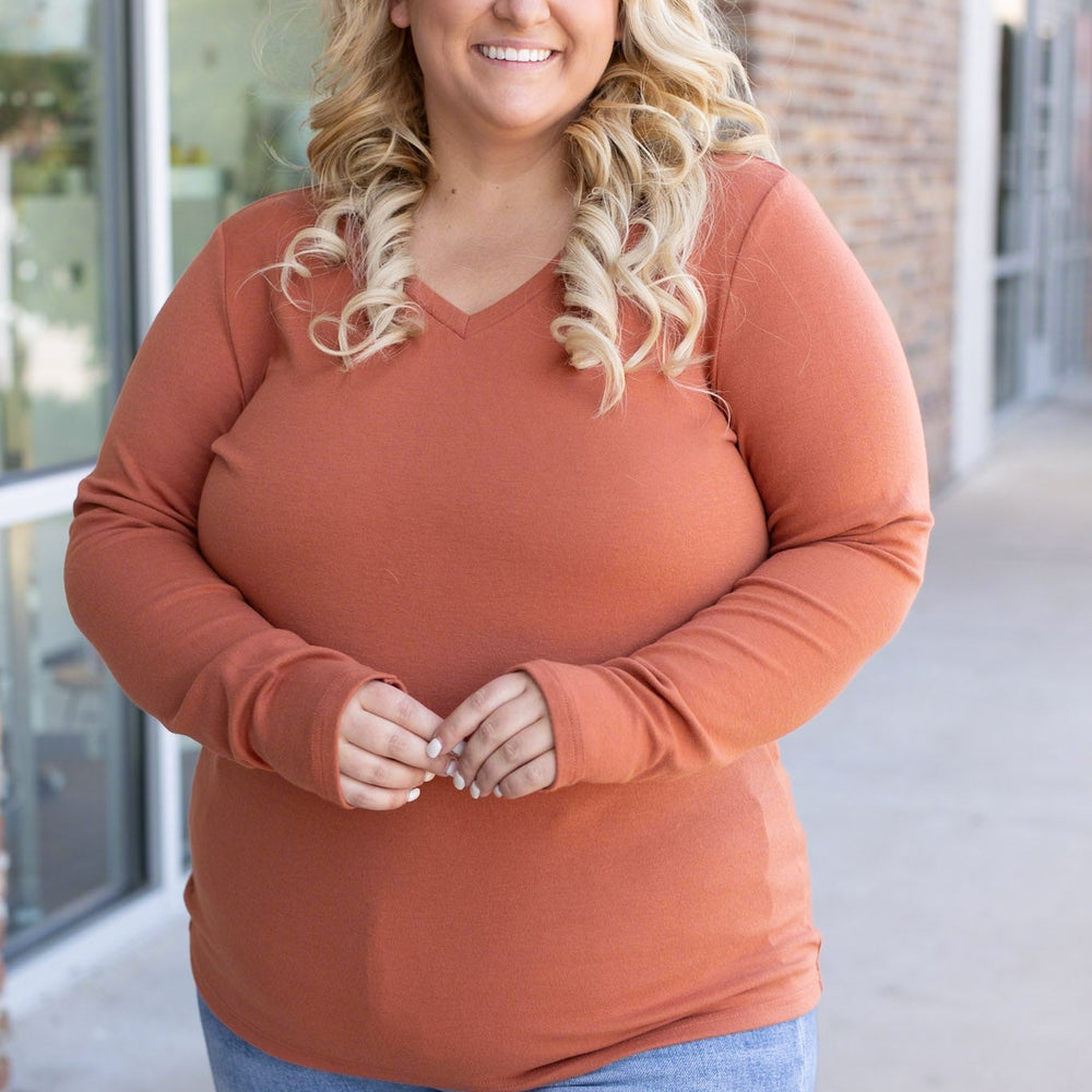 
                      
                        Leah Long Sleeve Top - Pumpkin
                      
                    