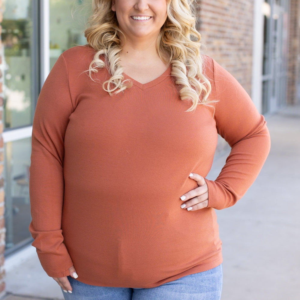 
                      
                        Leah Long Sleeve Top - Pumpkin
                      
                    