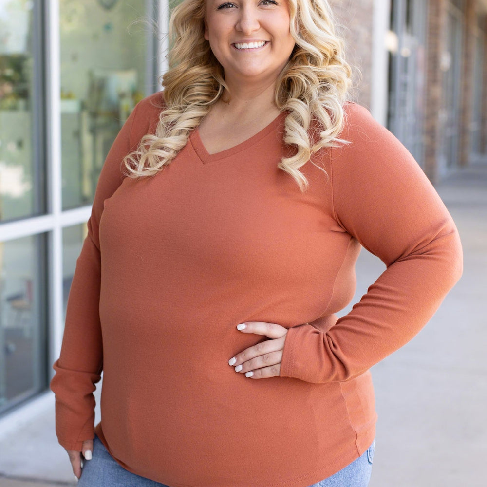 
                      
                        Leah Long Sleeve Top - Pumpkin
                      
                    