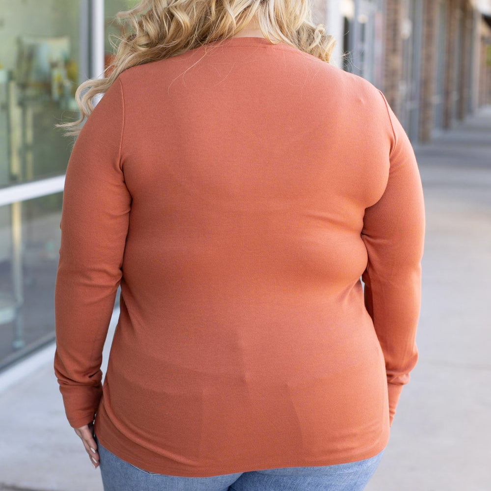 
                      
                        Leah Long Sleeve Top - Pumpkin
                      
                    