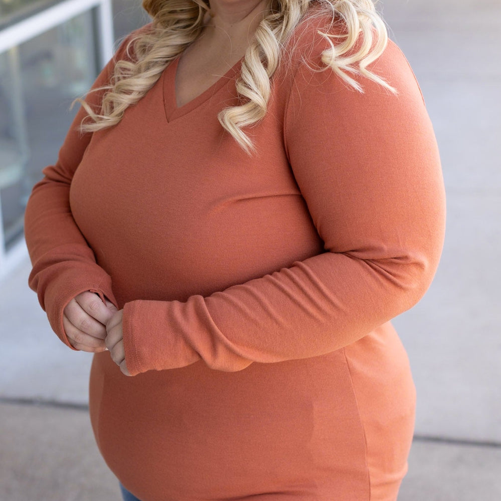 
                      
                        Leah Long Sleeve Top - Pumpkin
                      
                    