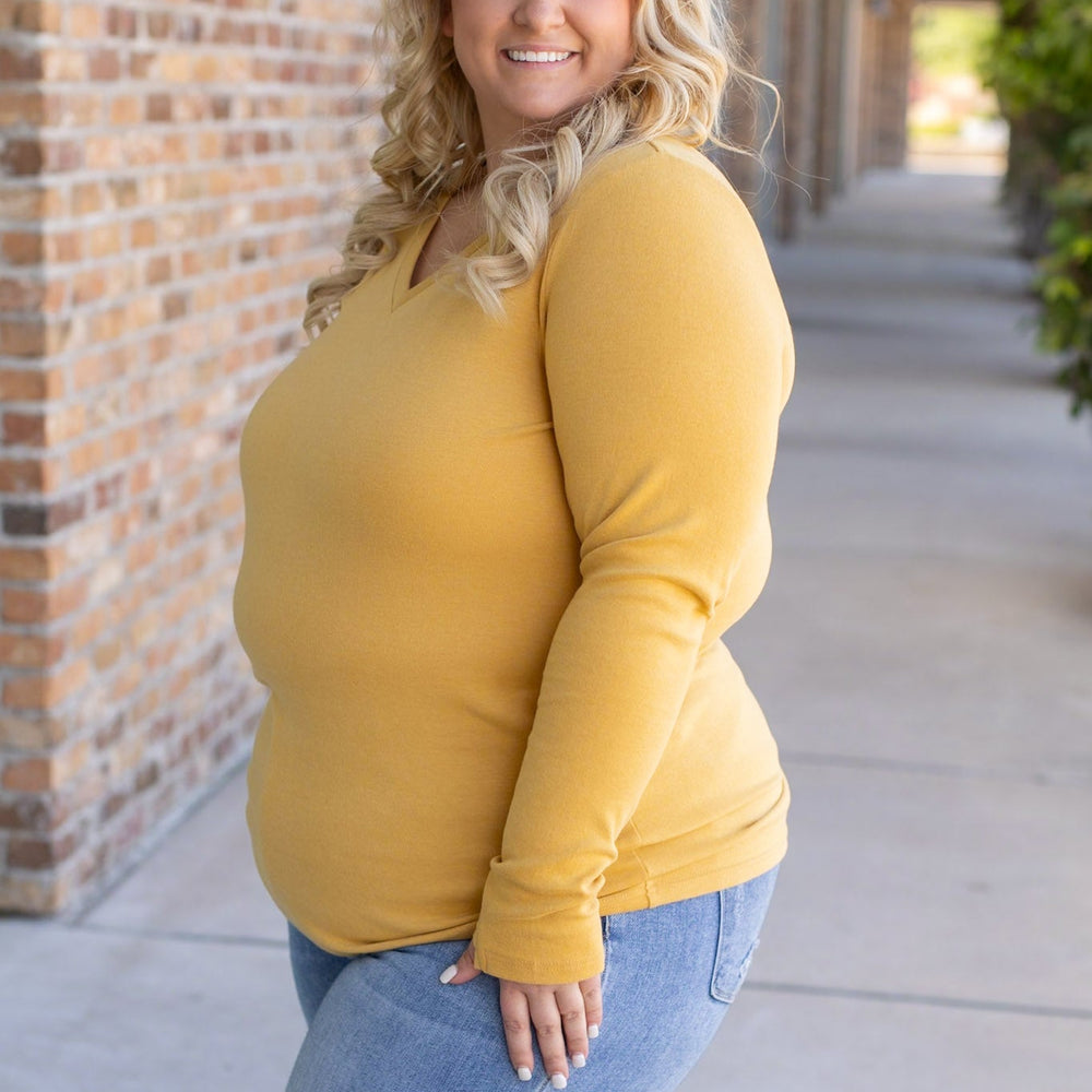 
                      
                        Leah Long Sleeve Top - Mustard
                      
                    