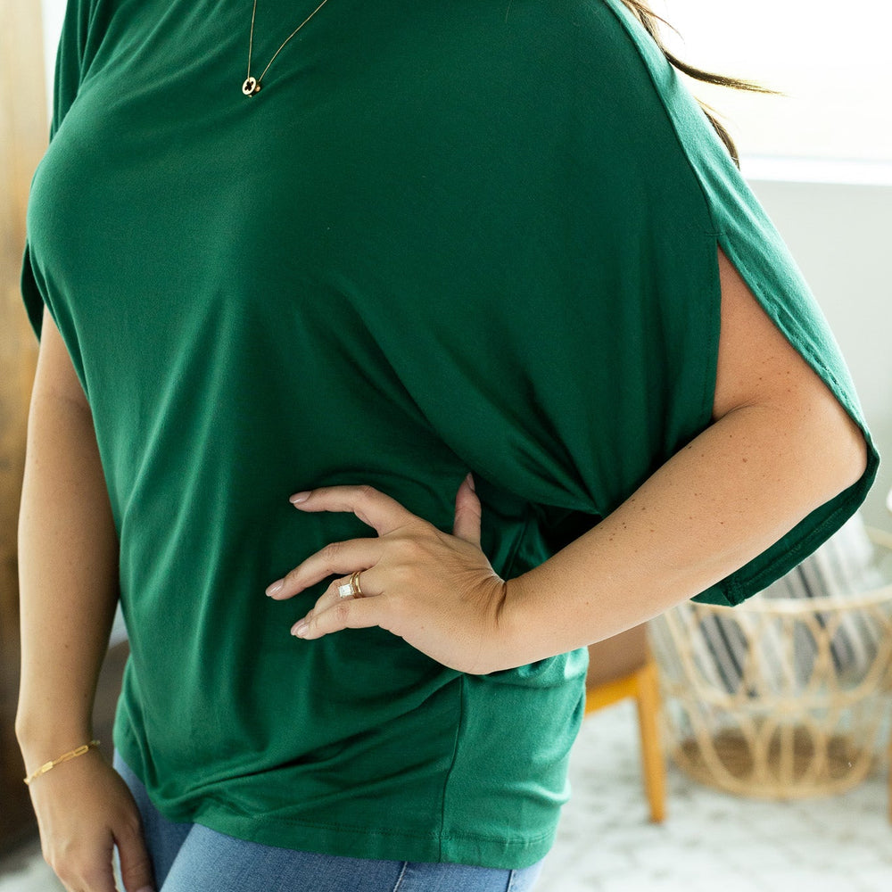 
                      
                        Darcy Dolman Top - Forest Green
                      
                    