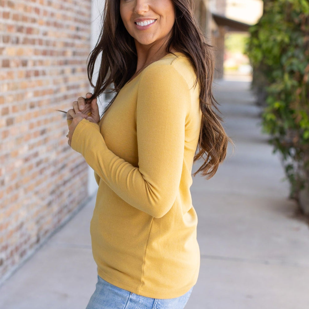 
                      
                        Leah Long Sleeve Top - Mustard
                      
                    