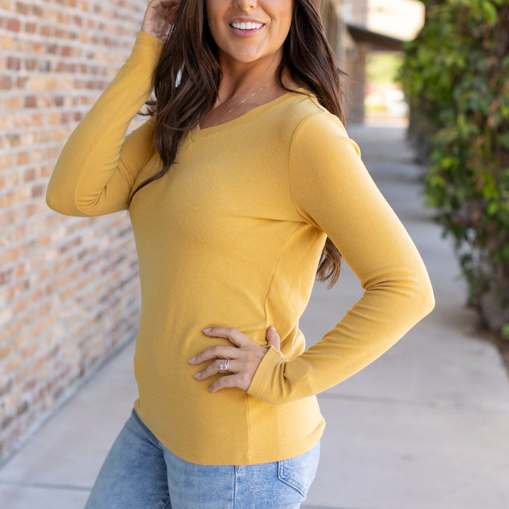 
                      
                        Leah Long Sleeve Top - Mustard
                      
                    