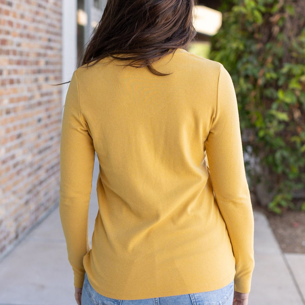 
                      
                        Leah Long Sleeve Top - Mustard
                      
                    