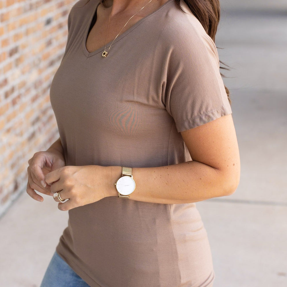 
                      
                        Chloe Cozy Tee - Mocha
                      
                    