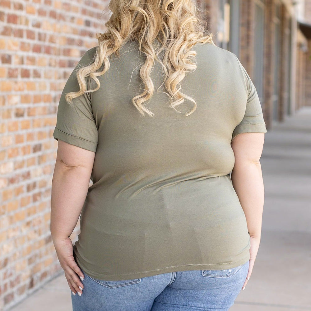 
                      
                        Sophie Pocket Tee - Olive
                      
                    