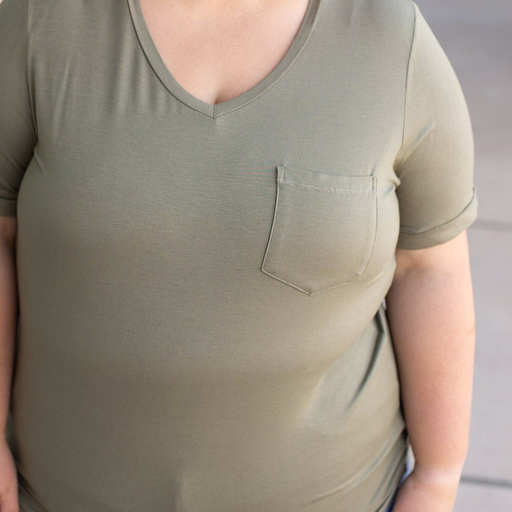 
                      
                        Sophie Pocket Tee - Olive
                      
                    