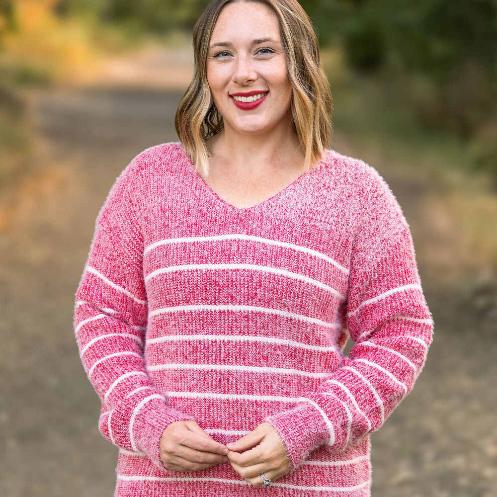 
                      
                        Cozy Striped Sweater - Red
                      
                    