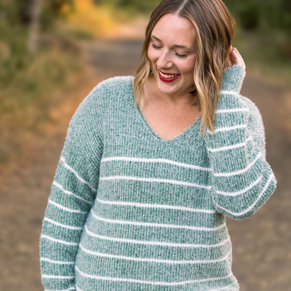 
                      
                        Cozy Striped Sweater - Green
                      
                    