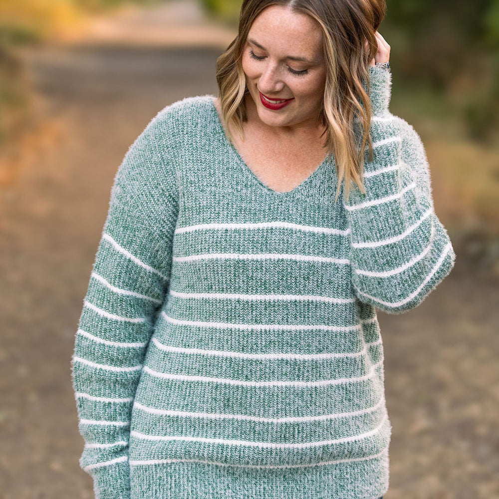 
                      
                        Cozy Striped Sweater - Green
                      
                    