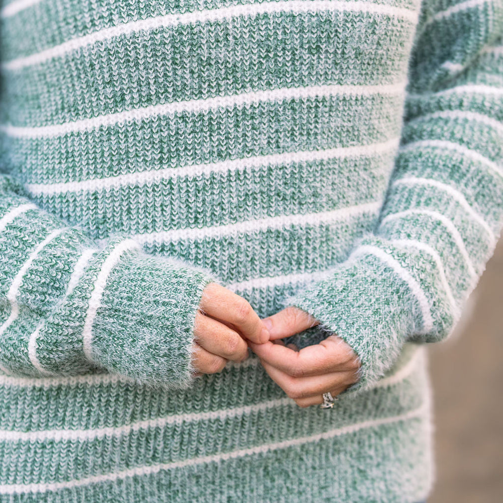 
                      
                        Cozy Striped Sweater - Green
                      
                    